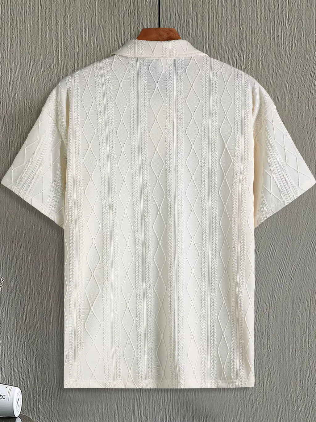 Men's Summer Casual Argyle Short Sleeve Polo Shirt