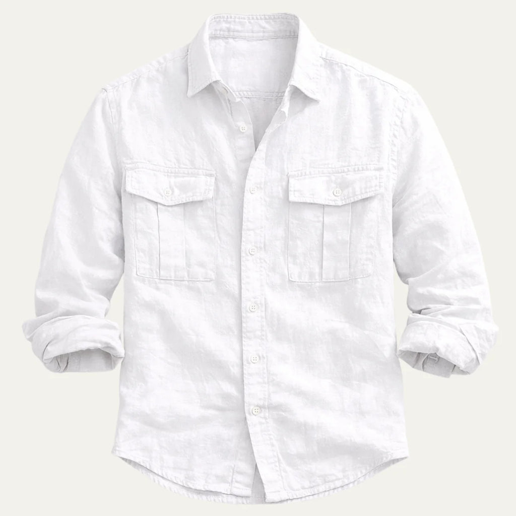 Men's Summer Casual Cotton Linen Shirt