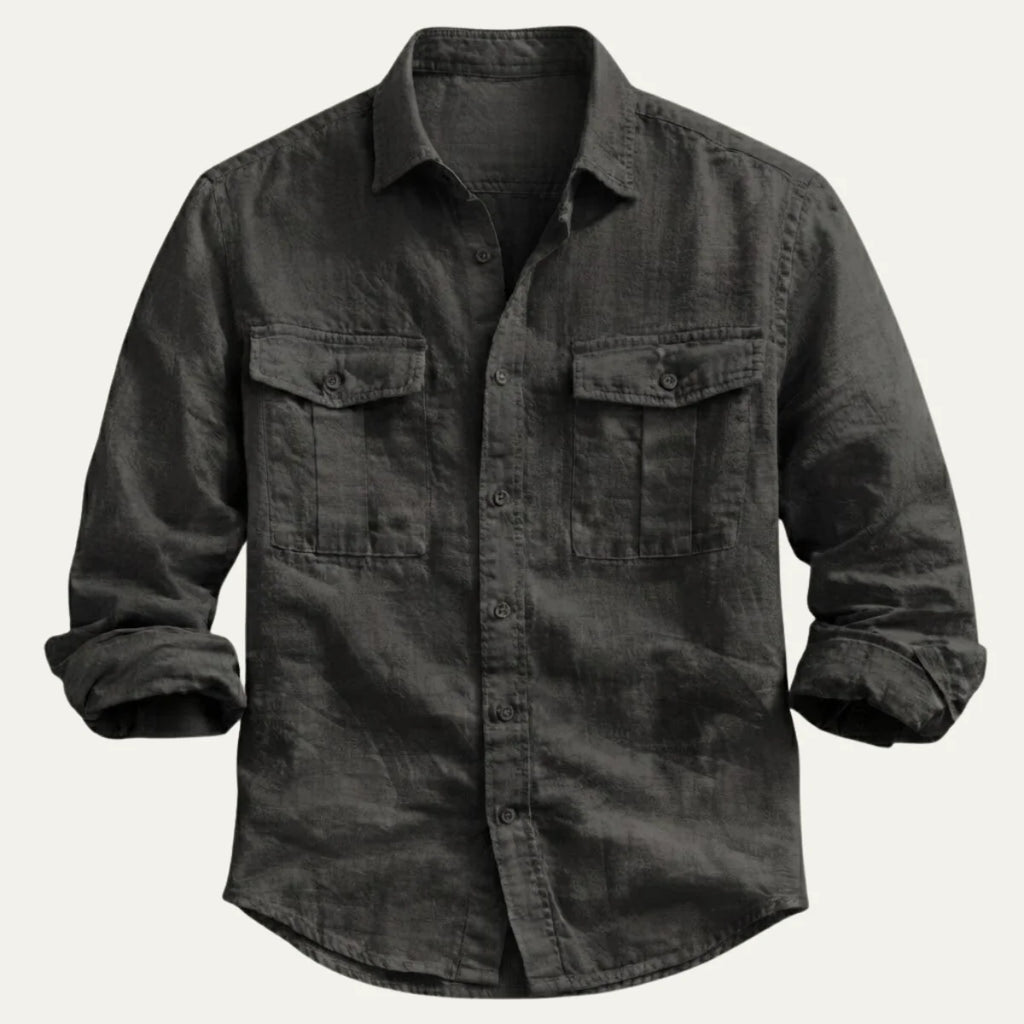 Men's Summer Casual Cotton Linen Shirt