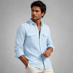 Men's Summer Casual Cotton Linen Shirt