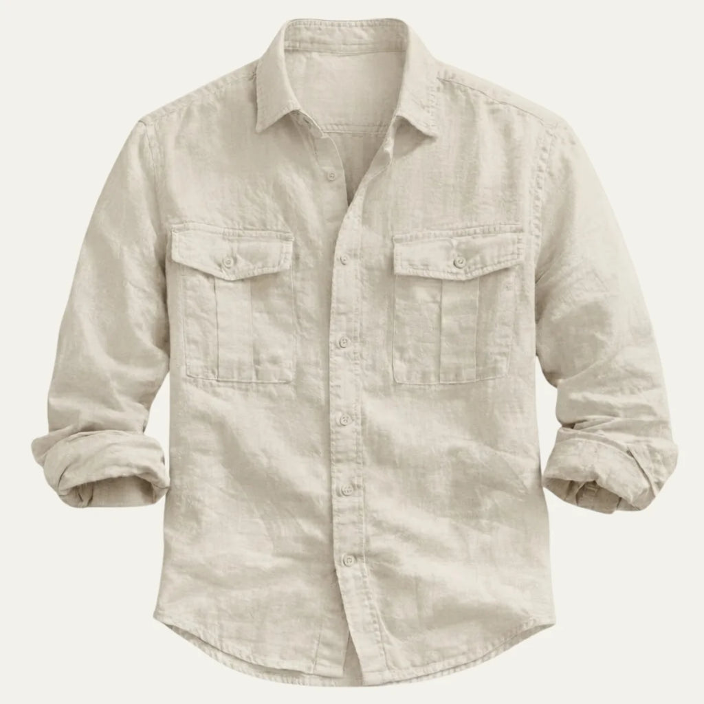 Men's Summer Casual Cotton Linen Shirt