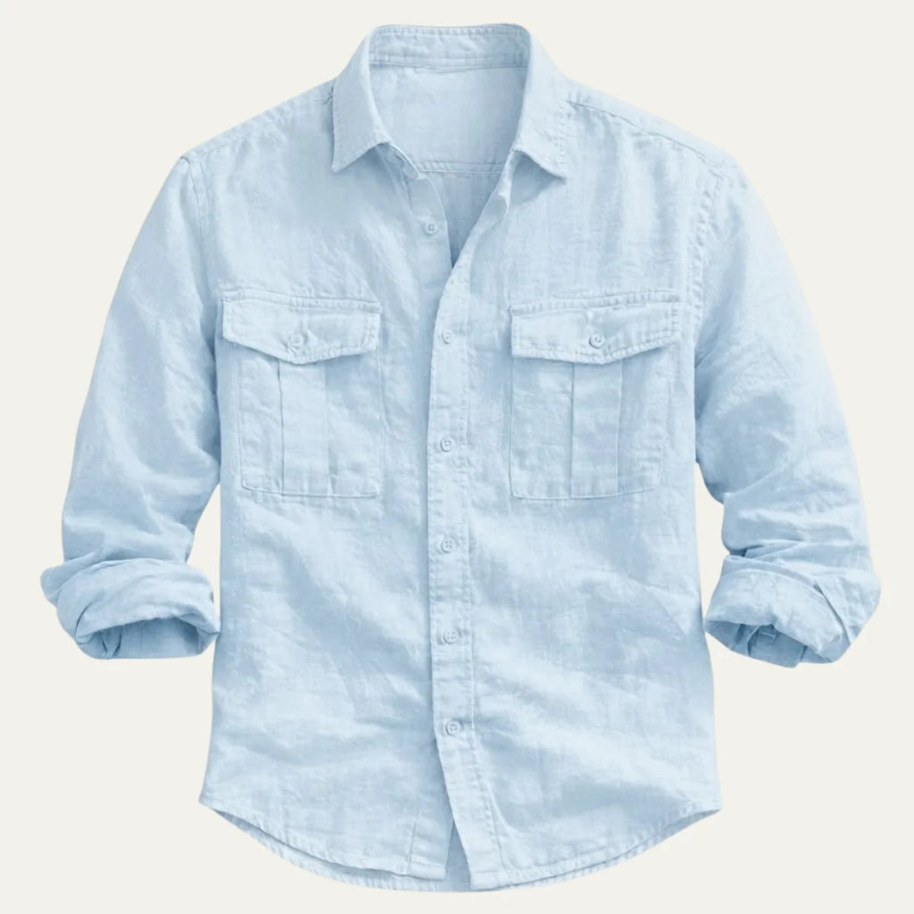 Men's Summer Casual Cotton Linen Shirt