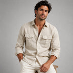 Men's Summer Casual Cotton Linen Shirt