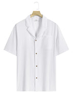 Men's Summer Casual Lapel Collar Short Sleeve Shirt