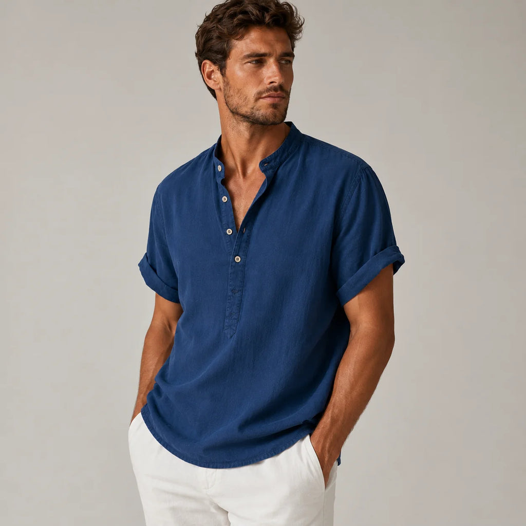 Men's Summer Casual Linen Relaxed Shirt