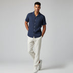 Men's Summer Casual Linen Shirt and Trousers Set