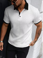 Men's Summer Casual Print Short Sleeve Polo Shirt