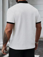 Men's Summer Casual Print Short Sleeve Polo Shirt