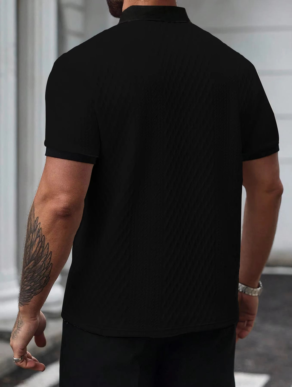 Men's Summer Casual Print Short Sleeve Polo Shirt