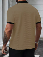 Men's Summer Casual Print Short Sleeve Polo Shirt