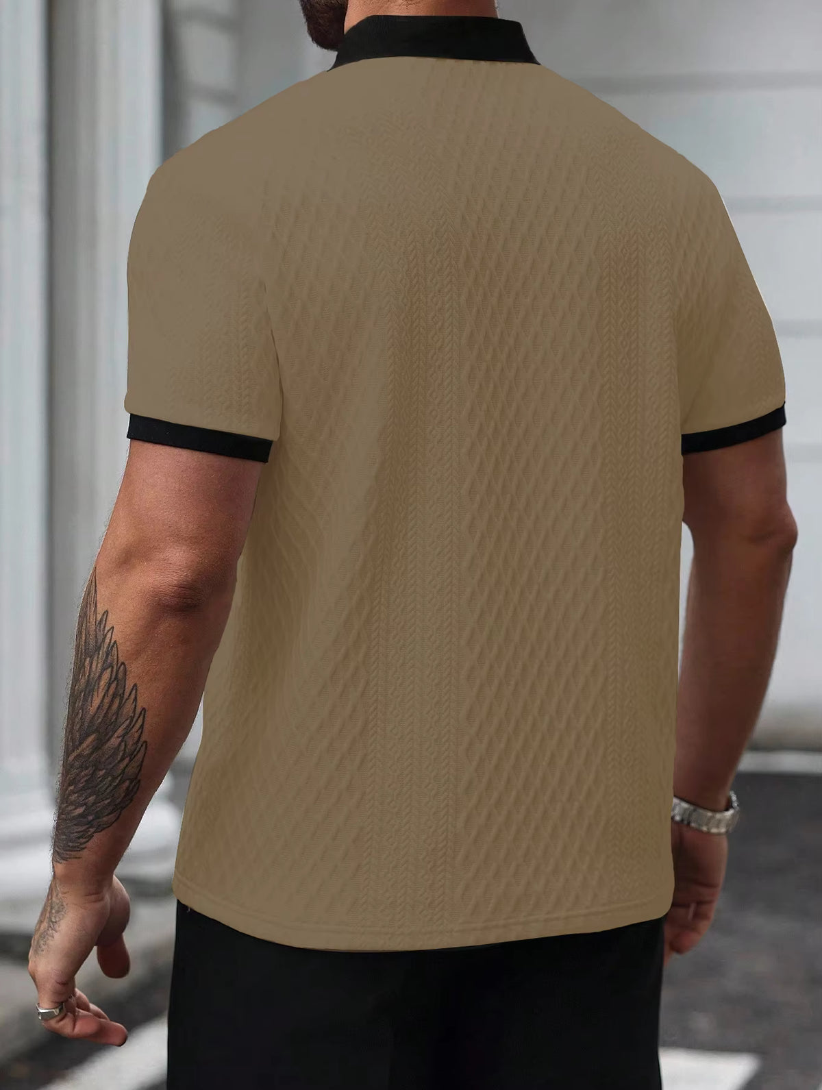 Men's Summer Casual Print Short Sleeve Polo Shirt