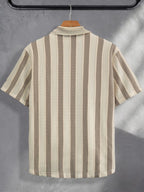 Men's Summer Casual Striped Short Sleeve Shirt
