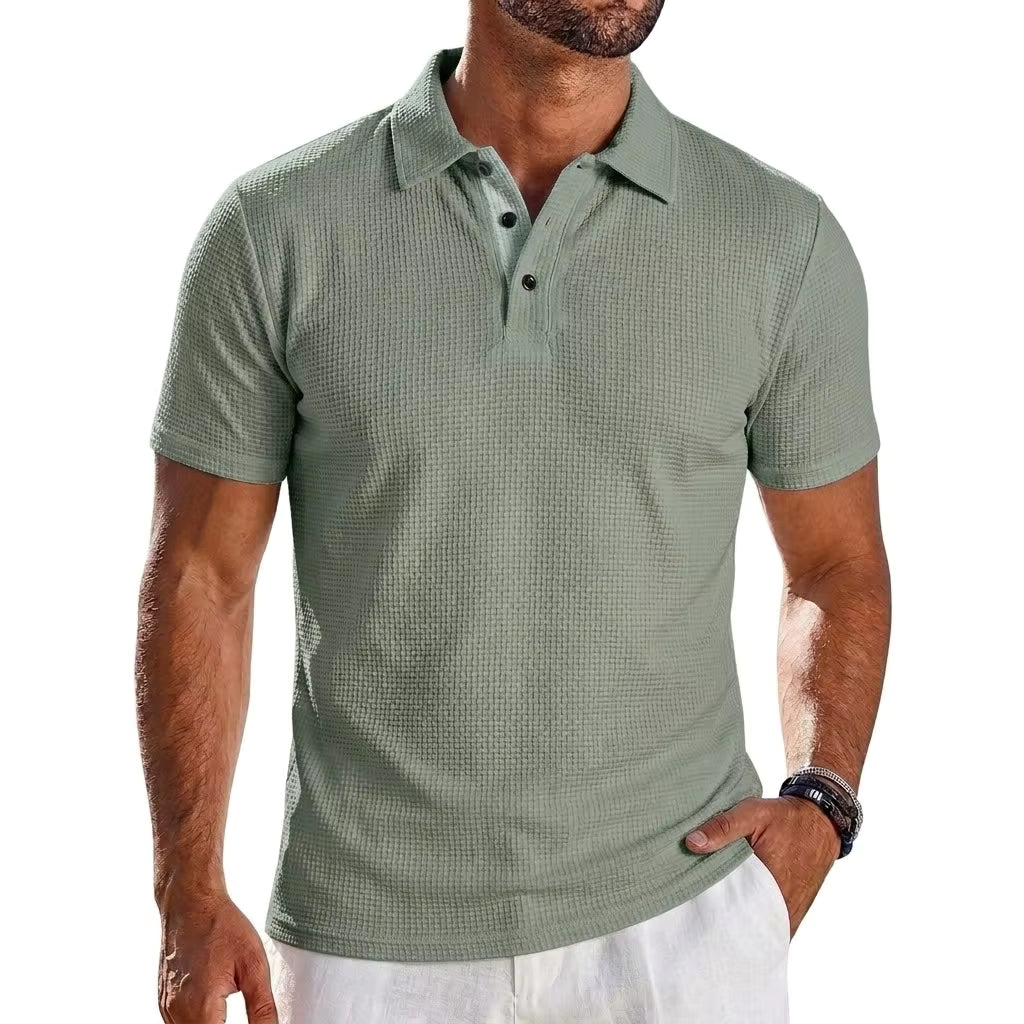 Men's Summer Lightweight Short Sleeve Polo Shirt