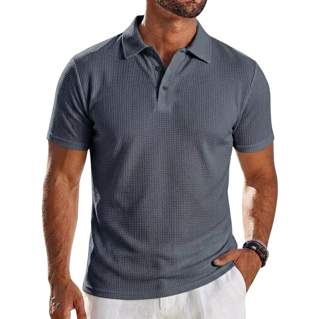 Men's Summer Lightweight Short Sleeve Polo Shirt