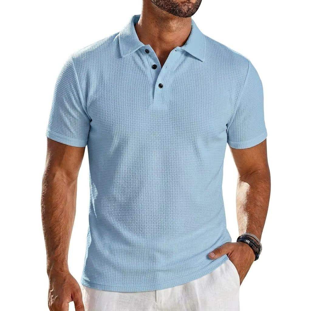 Men's Summer Lightweight Short Sleeve Polo Shirt