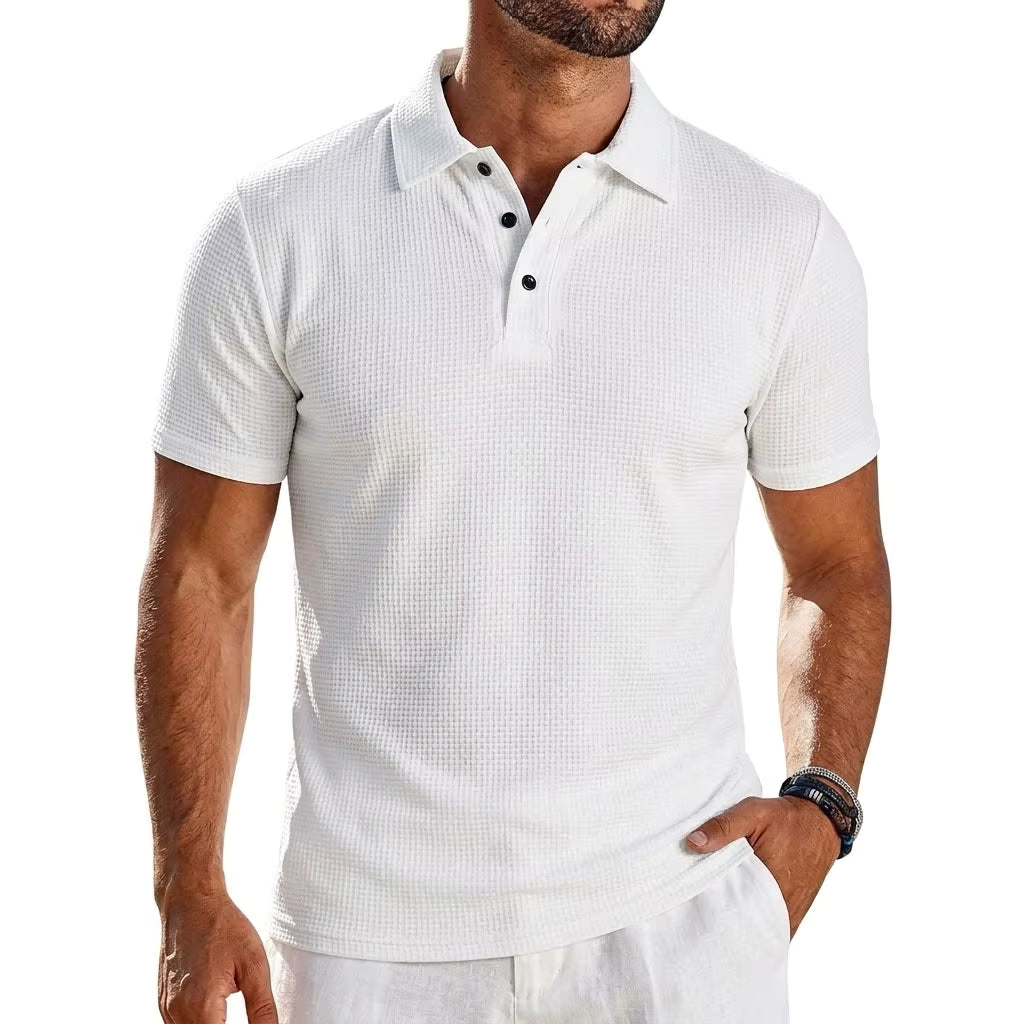 Men's Summer Lightweight Short Sleeve Polo Shirt