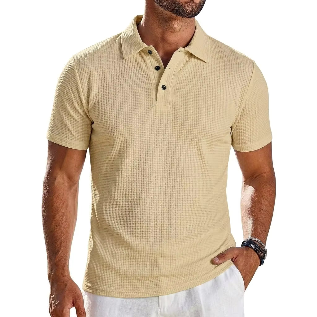 Men's Summer Lightweight Short Sleeve Polo Shirt