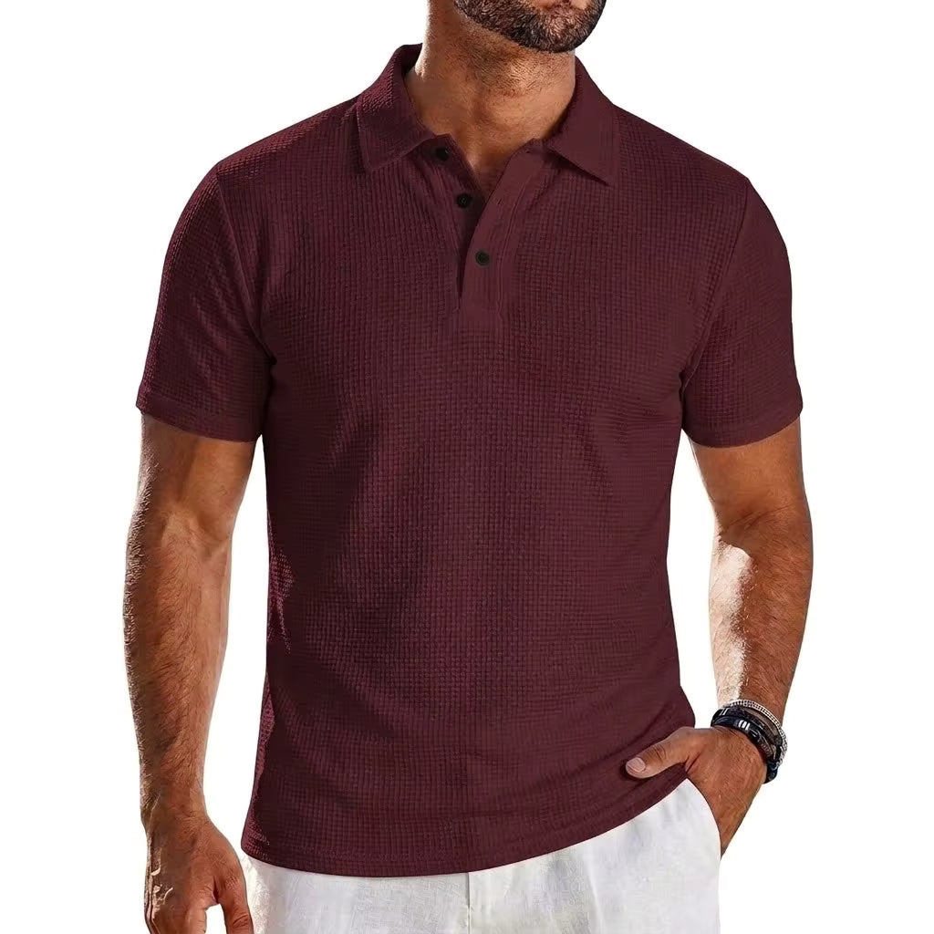 Men's Summer Lightweight Short Sleeve Polo Shirt