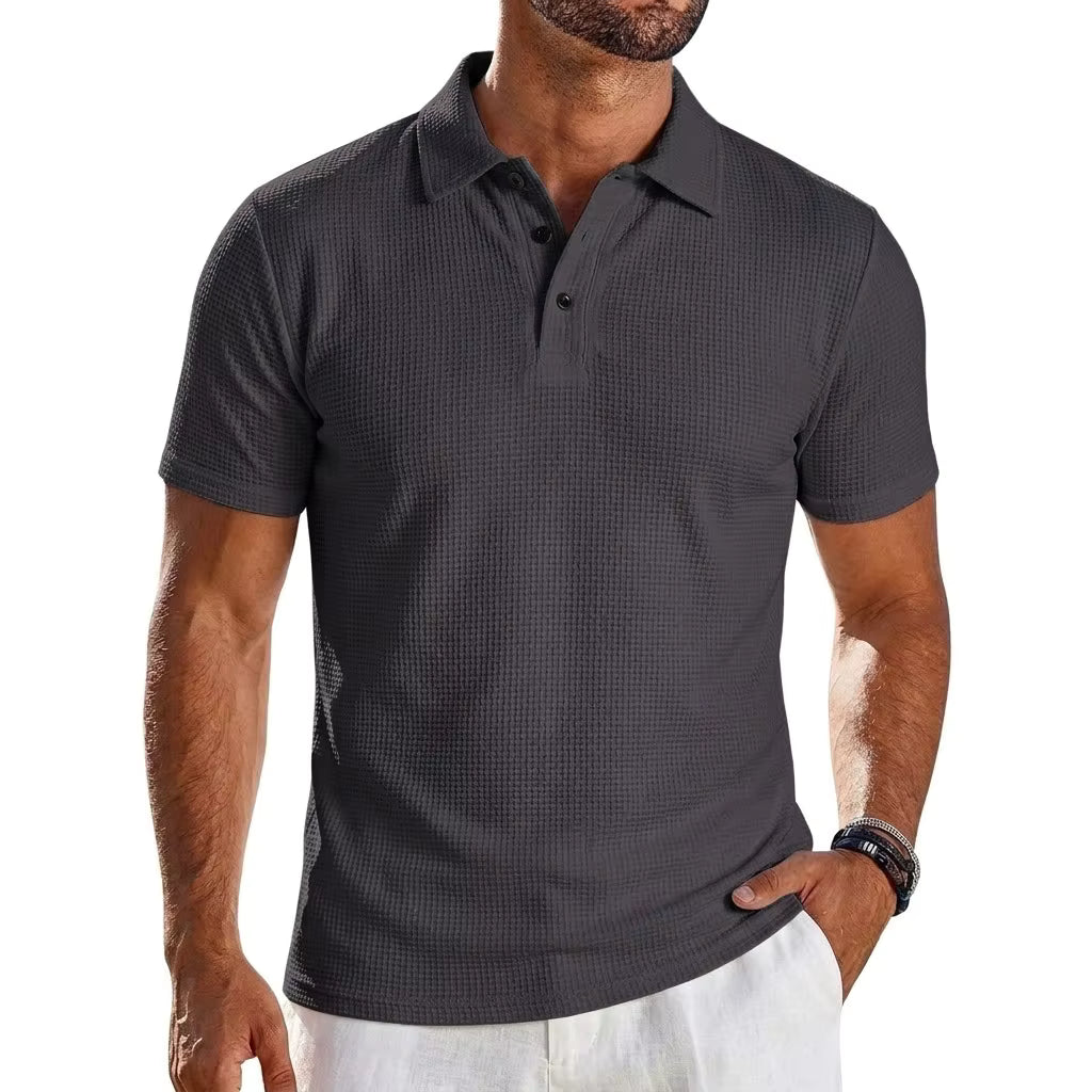 Men's Summer Lightweight Short Sleeve Polo Shirt