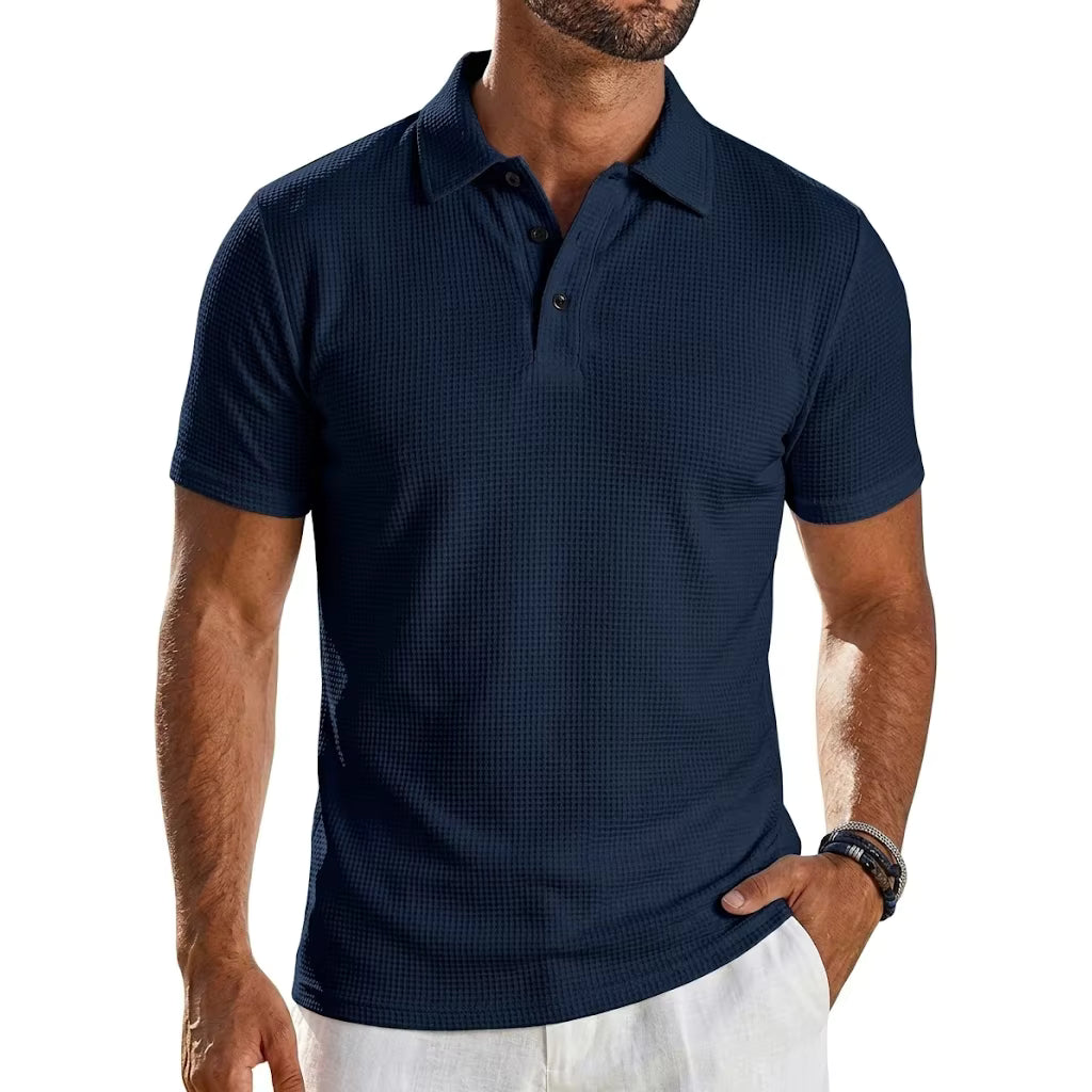 Men's Summer Lightweight Short Sleeve Polo Shirt