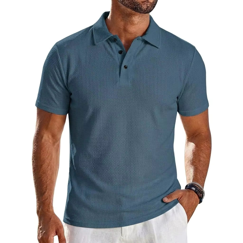 Men's Summer Lightweight Short Sleeve Polo Shirt