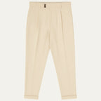Men's Tailored Smart Slim Fit Pleated Trousers