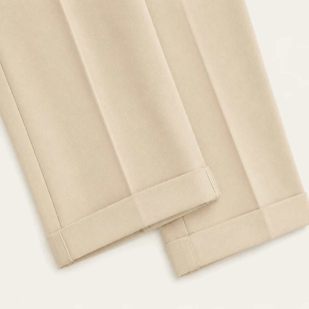 Men's Tailored Smart Slim Fit Pleated Trousers