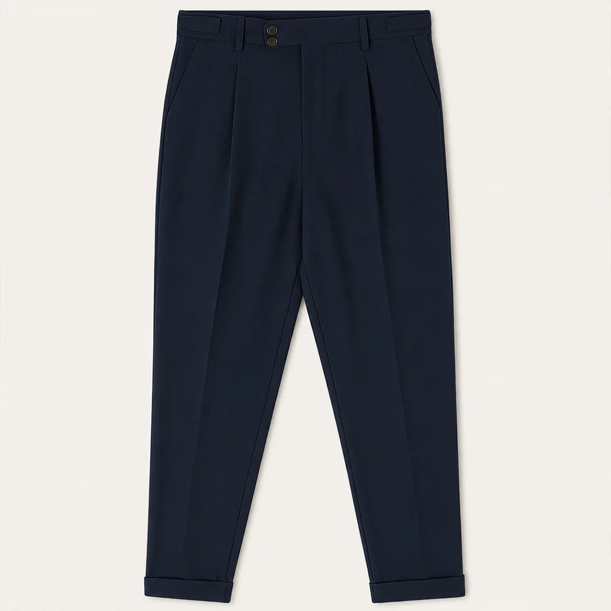 Men's Tailored Smart Slim Fit Pleated Trousers