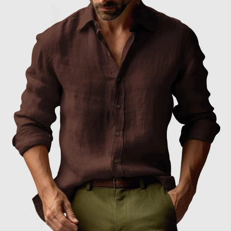 Men's Vintage Casual Linen Relaxed Shirt