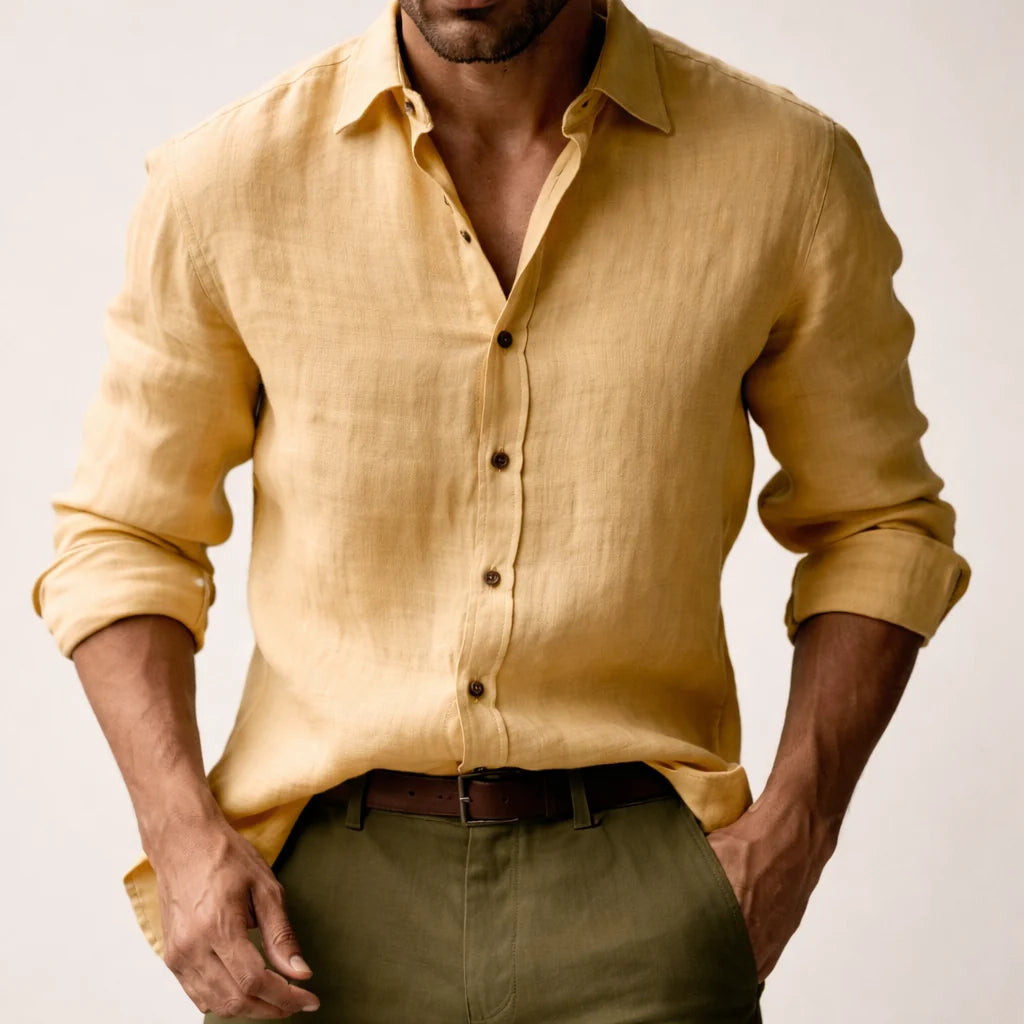 Men's Vintage Casual Linen Relaxed Shirt