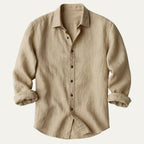 Men's Vintage Long-Sleeve Cotton Shirt