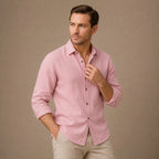 Men's Vintage Long-Sleeve Cotton Shirt
