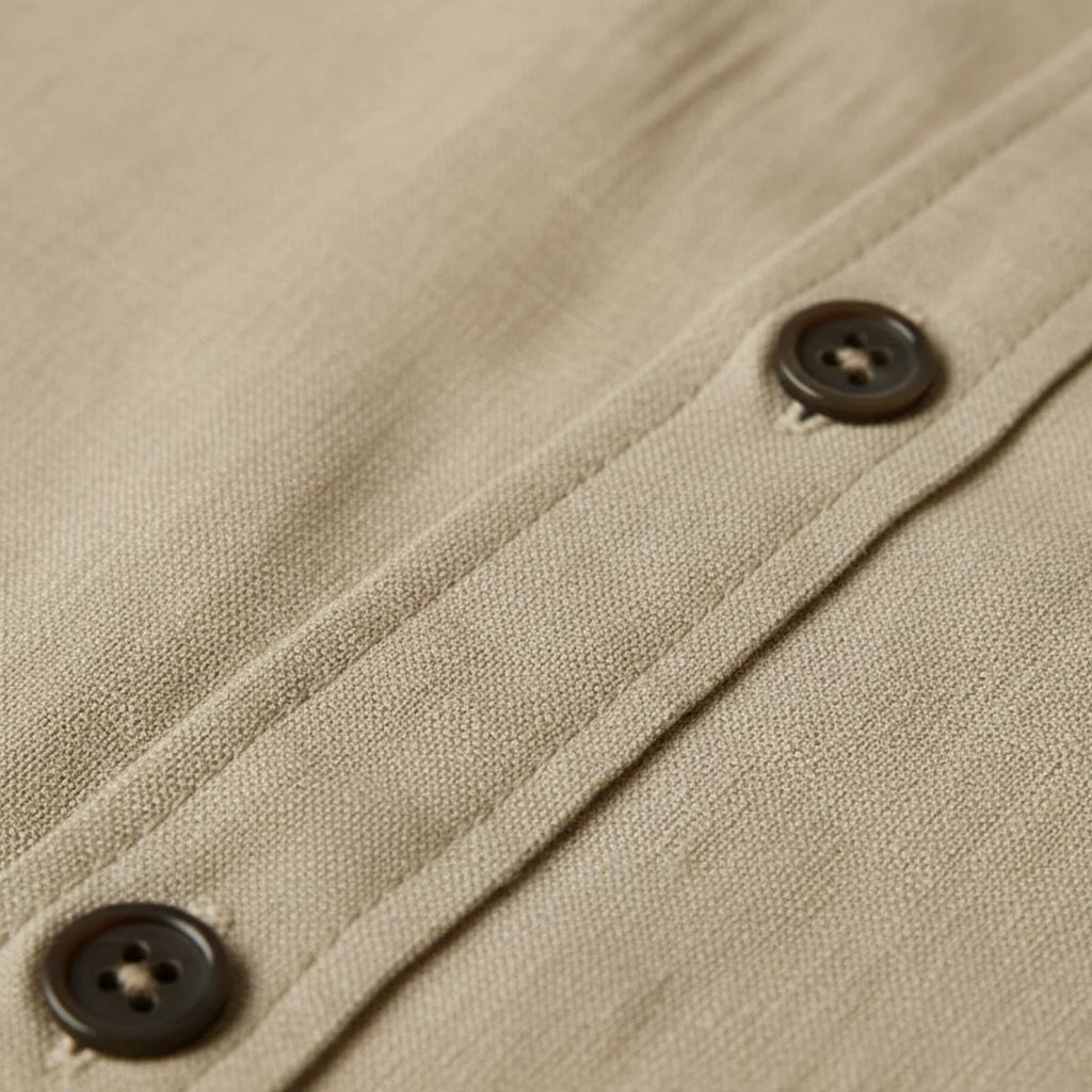 Men's Vintage Long-Sleeve Cotton Shirt