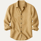 Men's Vintage Long-Sleeve Cotton Shirt