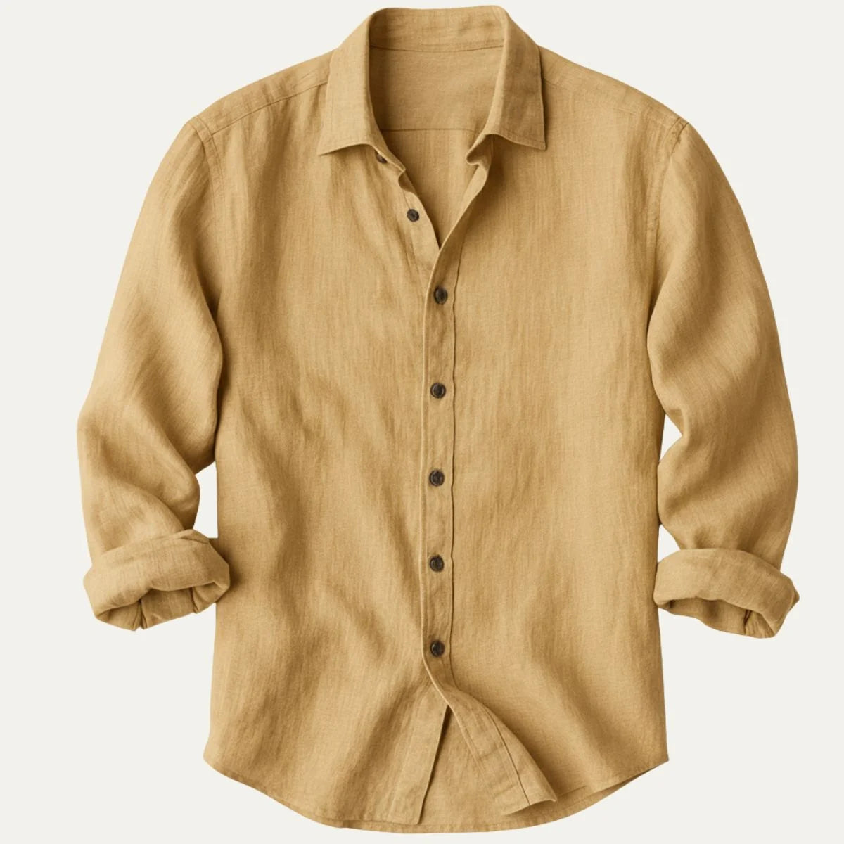 Men's Vintage Long-Sleeve Cotton Shirt