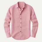 Men's Vintage Long-Sleeve Cotton Shirt