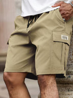Multi-Pocket Relaxed-Fit Cargo Shorts for Men