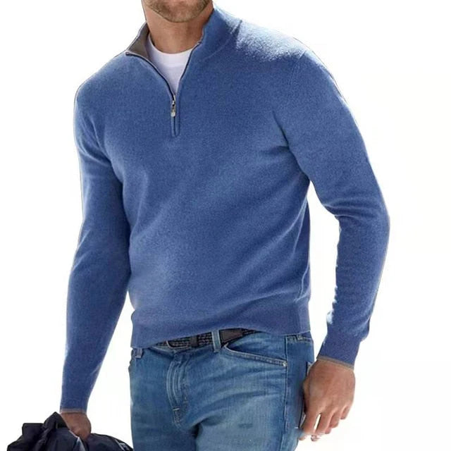 Premium Zip Knit Pullover