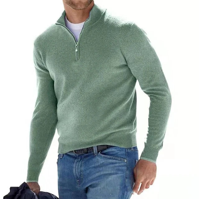 Premium Zip Knit Pullover