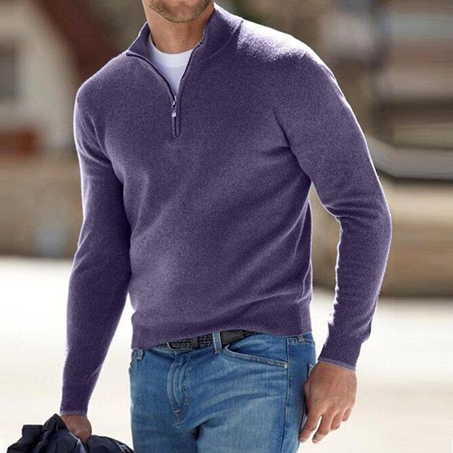 Premium Zip Knit Pullover