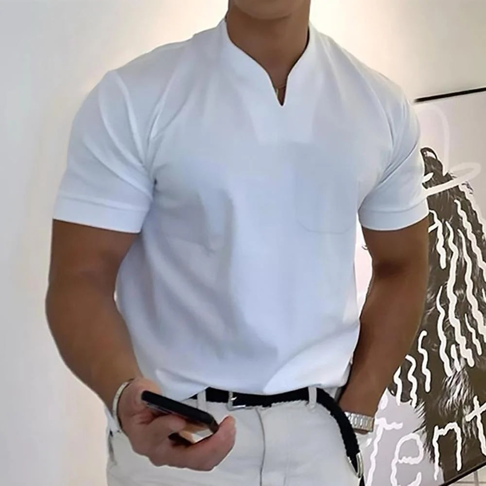 Refined Collar Polo Shirt for Men