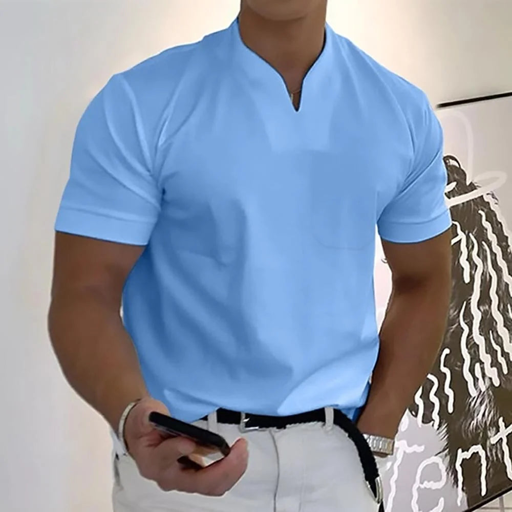 Refined Collar Polo Shirt for Men