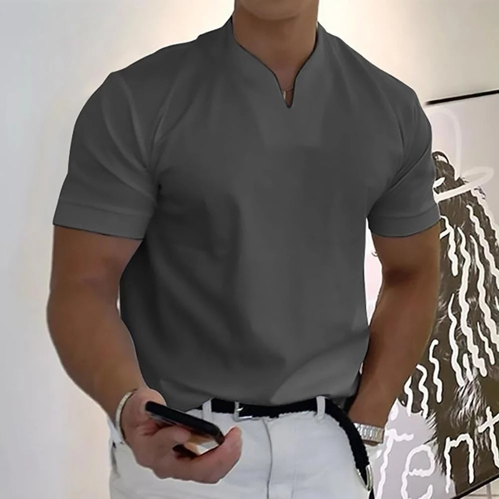 Refined Collar Polo Shirt for Men