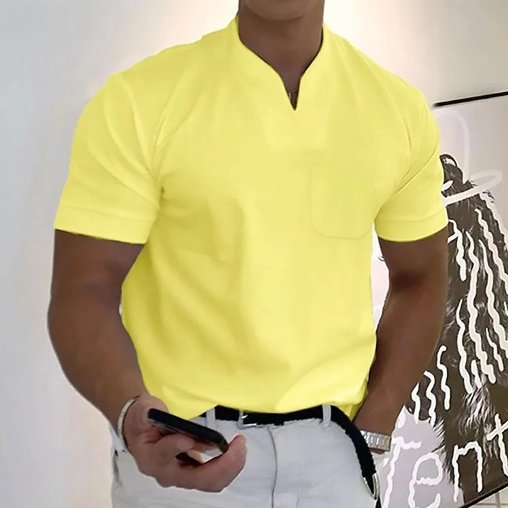 Refined Collar Polo Shirt for Men