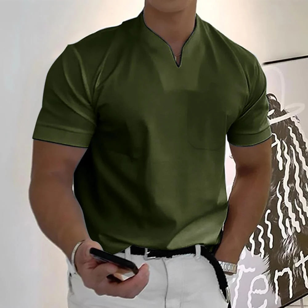 Refined Collar Polo Shirt for Men