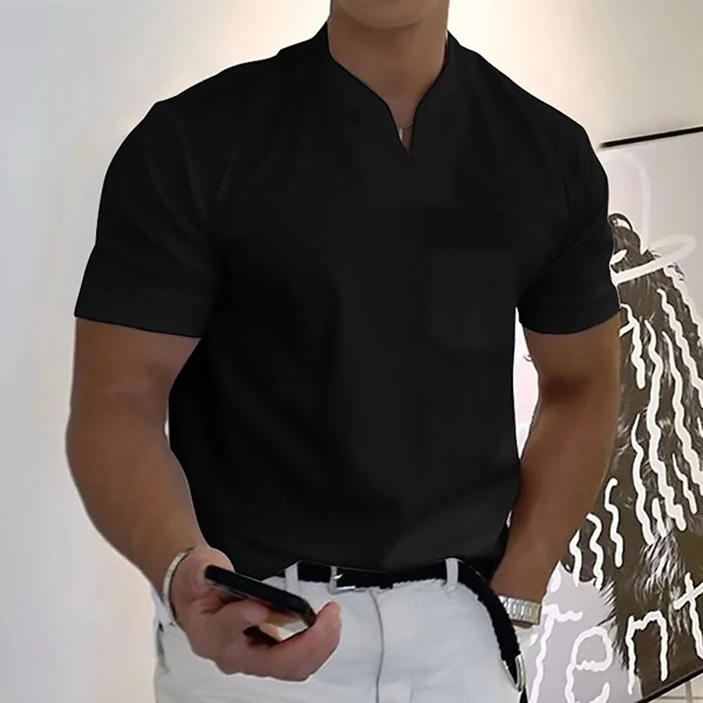 Refined Collar Polo Shirt for Men