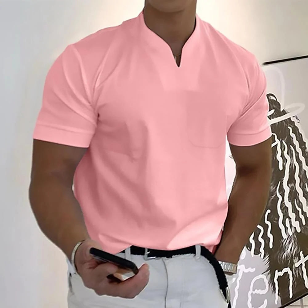 Refined Collar Polo Shirt for Men
