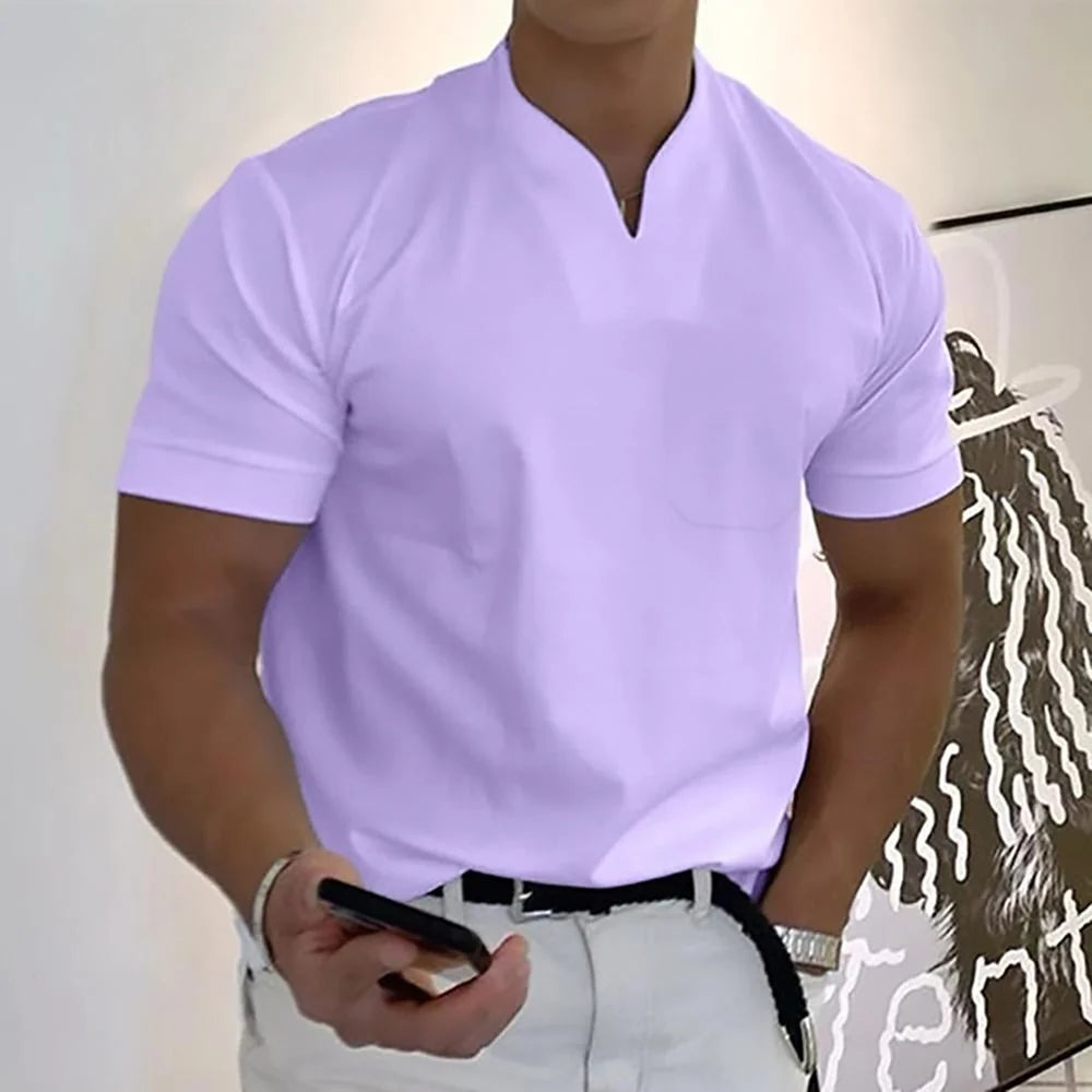 Refined Collar Polo Shirt for Men