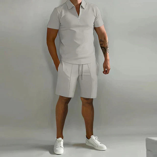 Refined Polo and Tailored Shorts Set for Men