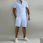 Refined Polo and Tailored Shorts Set for Men